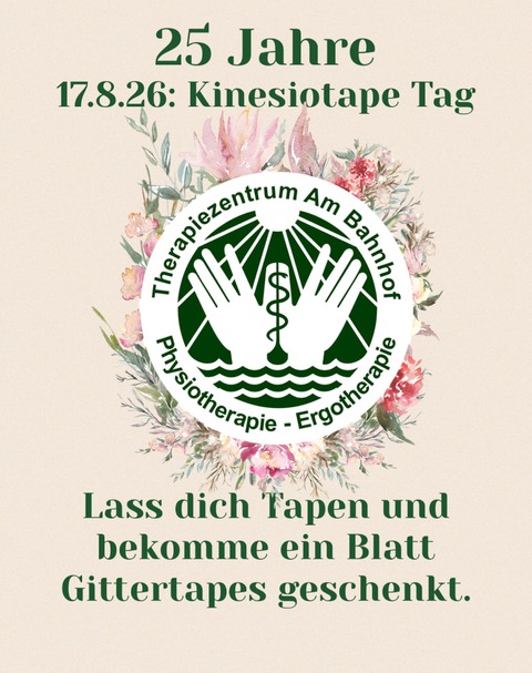 17.08.2026 Kinesiotape Tag 17.08.2026 Kinesiotape Tag: Lass dich Tapen und bekomme ein Blatt…